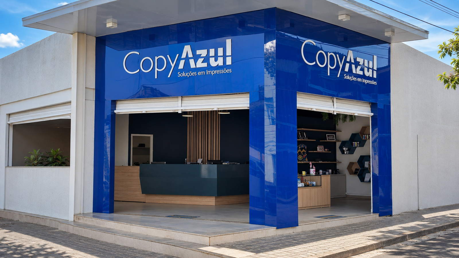 Fachada CopyAzul – Soluções em impressão em Três Corações, MG